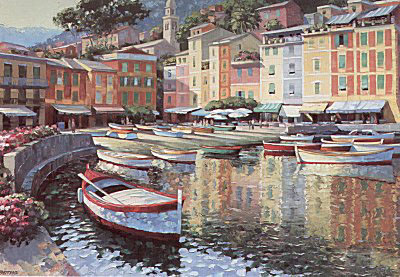 Portofino Harbor by Howard Behrens