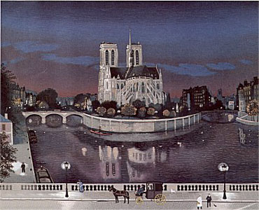 Le Chevet de Notre Dame la Nuit by Michel Delacroix