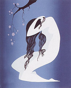 Figure in Blue Grays by Eyvind Earle