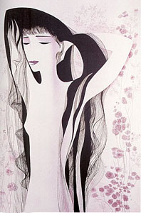 Girl with Raven hair by Eyvind Earle