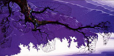 Purple Coastline by Eyvind Earle