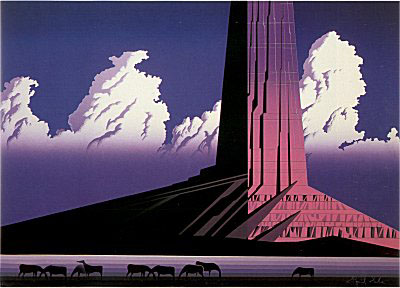 Purple Monument by Eyvind Earle