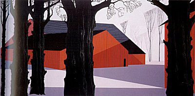 Red Barn by Eyvind Earle