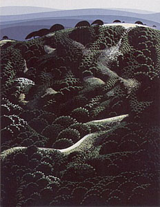 Santa Barbara Mountains by Eyvind Earle