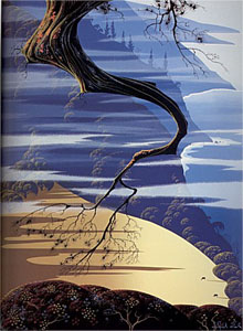 Sea Cliff and Pine by Eyvind Earle