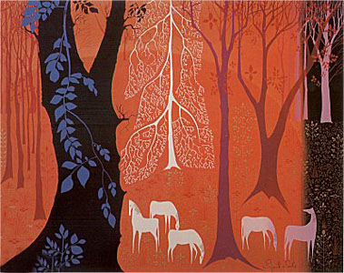 Seven White Horses by Eyvind Earle