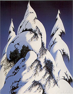 Snow Trees by Eyvind Earle