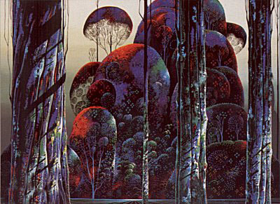 Trees Draped in Autumn by Eyvind Earle