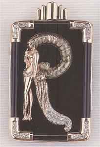 Letter R Broach by Erte