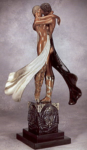 Lovers and Idol (Bronze) by Erte