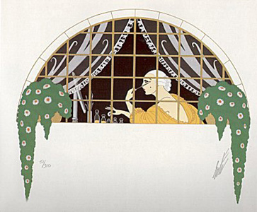 The Bath of the Marquise by Erte