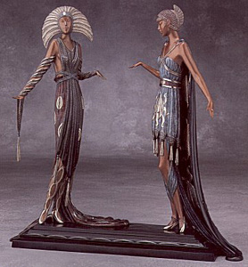 Two Vamps (Bronze) by Erte