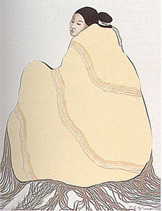 Lady In A Yellow Blanket (State I) by R.C. Gorman