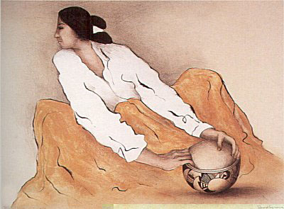 Pottery Keeper (State I) by R.C. Gorman