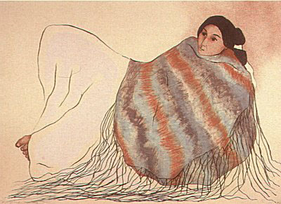 Sandra's Shawl (State II) by R.C. Gorman