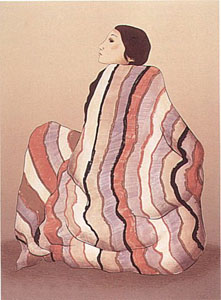 Striped Blanket (State I) by R.C. Gorman