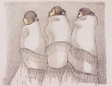 Three Navajo Women by R.C. Gorman