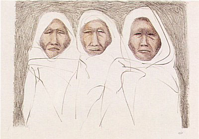 Three Taos Men by R.C. Gorman