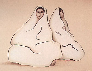 Two Women (State II) by R.C. Gorman