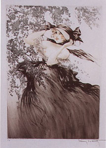 Black Bows by Louis Icart