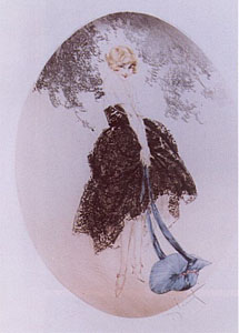 Blue Bonnet by Louis Icart