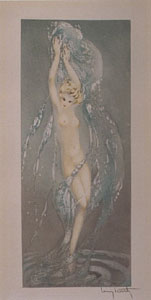 Fountain by Louis Icart