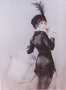 Hat Box by Louis Icart