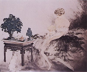 Japanese Garden by Louis Icart