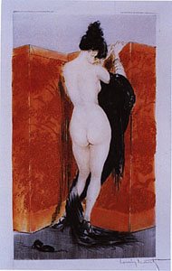 Lacquered Screen by Louis Icart