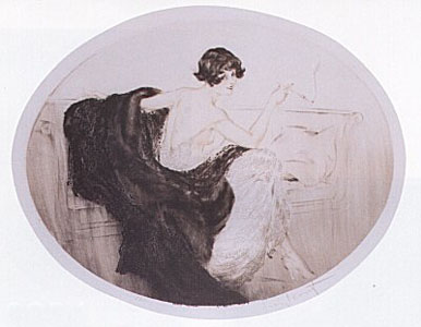 Lounging by Louis Icart