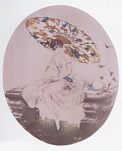 Parasol by Louis Icart