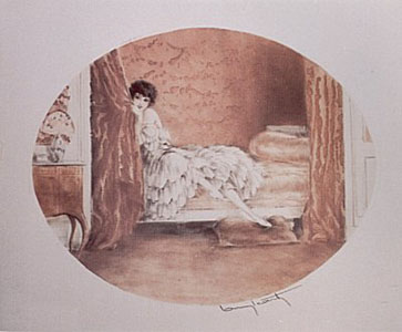 Pink Alcove by Louis Icart