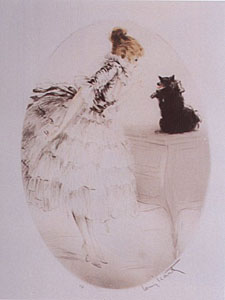 Plate of Milk by Louis Icart