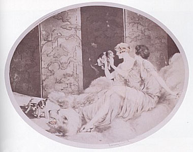 Puppies by Louis Icart