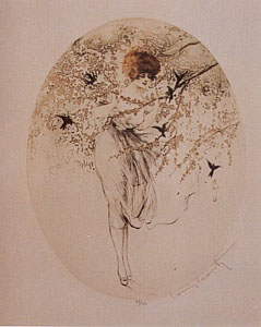 Spring (Blackbirds) by Louis Icart