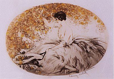 Yellow Blossoms by Louis Icart