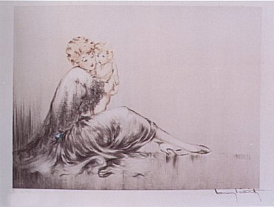 Young Mother by Louis Icart