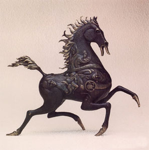Black Horse (Bronze) by Jiang