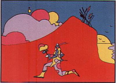 Coming into Red by Peter Max