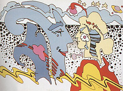 Cosmic Confrontation by Peter Max