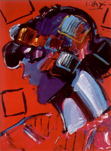 Crimson Lady by Peter Max
