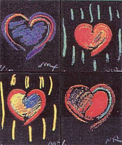 Hearts I by Peter Max
