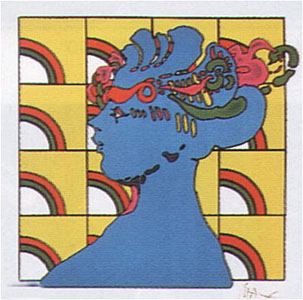 Lady on Pattern by Peter Max