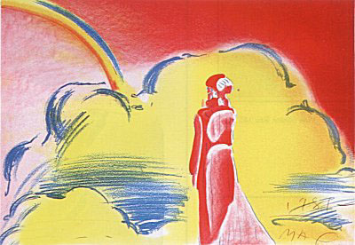 Rainbow and Clouds by Peter Max