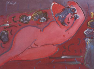 Reclining in Red by Peter Max
