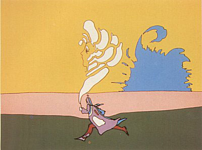 Running With Image of His Mother by Peter Max