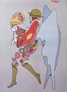 Tip Toe Floating by Peter Max