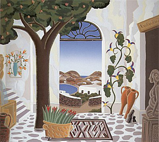 Mykonos I Suite (Courtyard) by Thomas McKnight