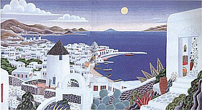 Mykonos Harbor by Thomas McKnight