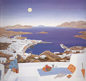 Mykonos Rooftops by Thomas McKnight